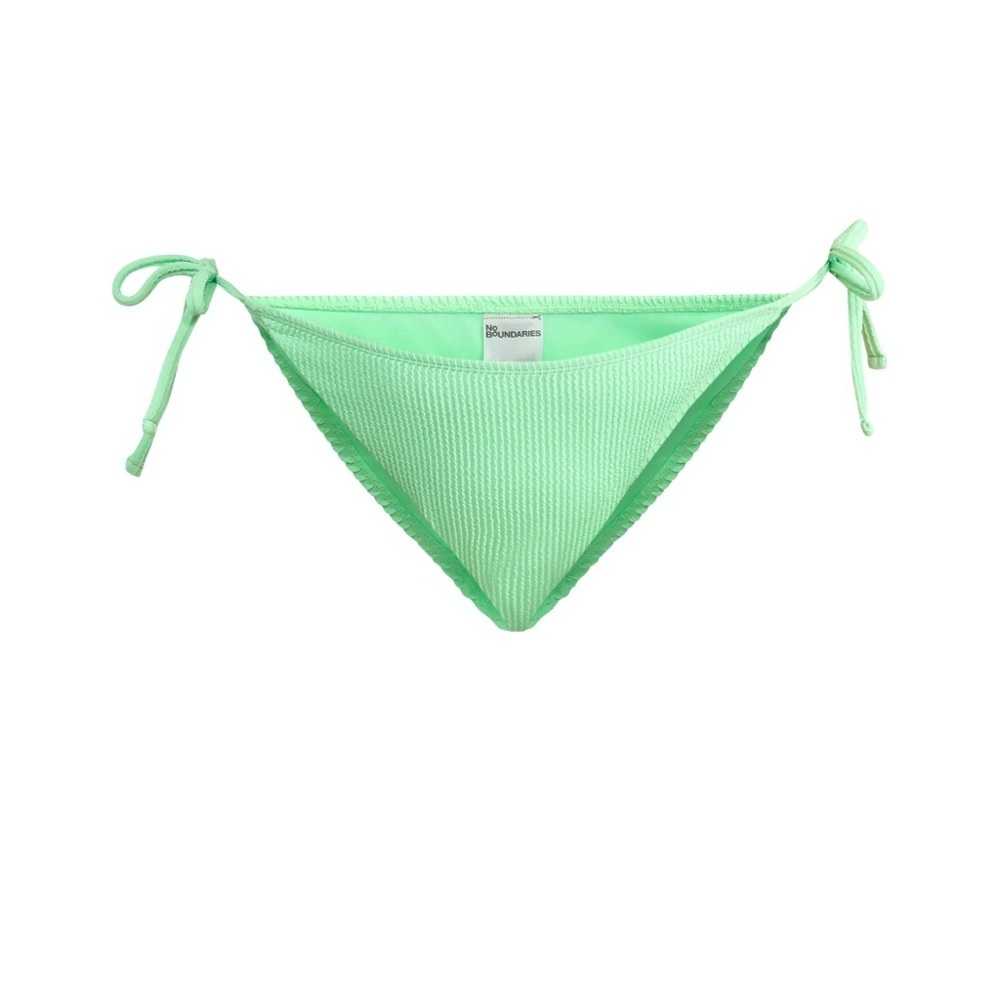NO BOUNDARIES CRINKLE SIDE TIE BIKINI BOTTOMS MIDORI GREEN NEW XL (16-18)
